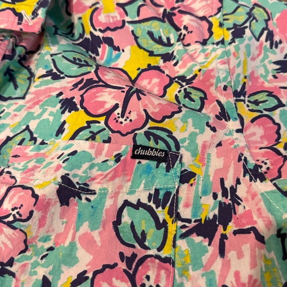 Like New Chubbies Hawaiian Popover Polo Shirt Button Up - Picture 2 of 6